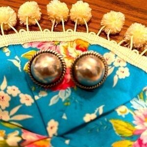 Vintage Mexican silver stud earrings